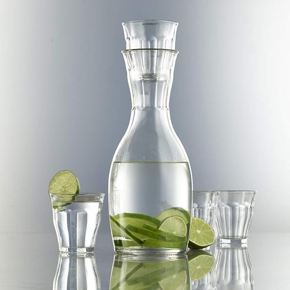 Duralex Picardie Carafe Set, Clear Glass Carafe for Juice