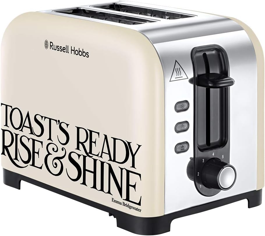 Emma Bridgewater by Russell Hobbs Toaster - 2 Slice in Toast & Marmalade Design - 23538, Black
