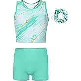 MODAFANS Gymnastics Leotards for Girls With Shorts Tumbling Dance Unitards Biketards Activewear