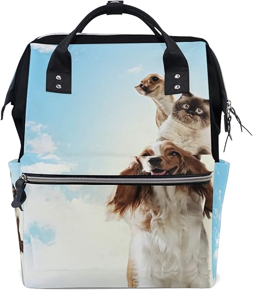 Ahomy Schultasche, wasserdichter Wanderrucksack, drei Hunde, neben