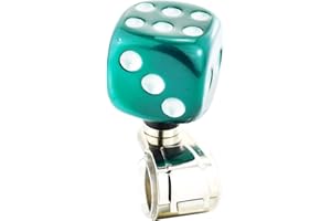 Lunsom Steering Wheel Spinner, Dice Shape Car Turning Wheel Knob Suicide Power Handle Driving Aid Turning Control Helper Fit Most Vehicle, Trucks (Metal Blue)