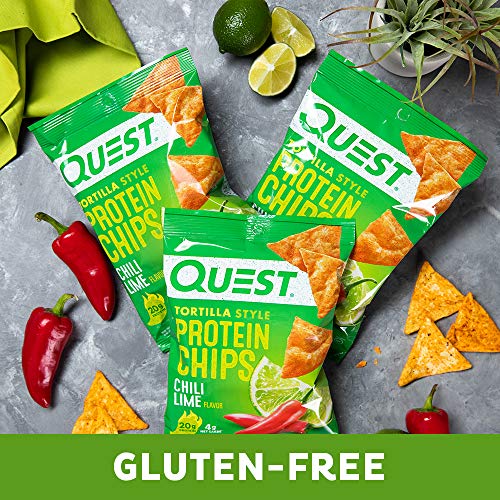 Quest Nutrition Tortilla Style Protein Chips, Chili Lime, Low Carb