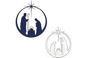 HINANA Merry Christmas Metal Dies - Family, Angel & Star Cutting Dies, Stencils for Scrapbooking, Cards & Embossing