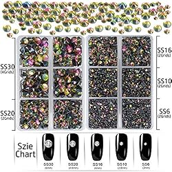 LPBeads 6400 Pieces Hotfix Rhinestones Vitrail