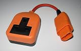 LORD C Heavy Duty 13A 1 Gang Re-Wireable Rubber Block Extension Socket Orange view 7