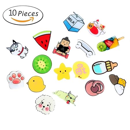 Cenda Pack de 10 Imán para nevera de postre Decor imanes para ...