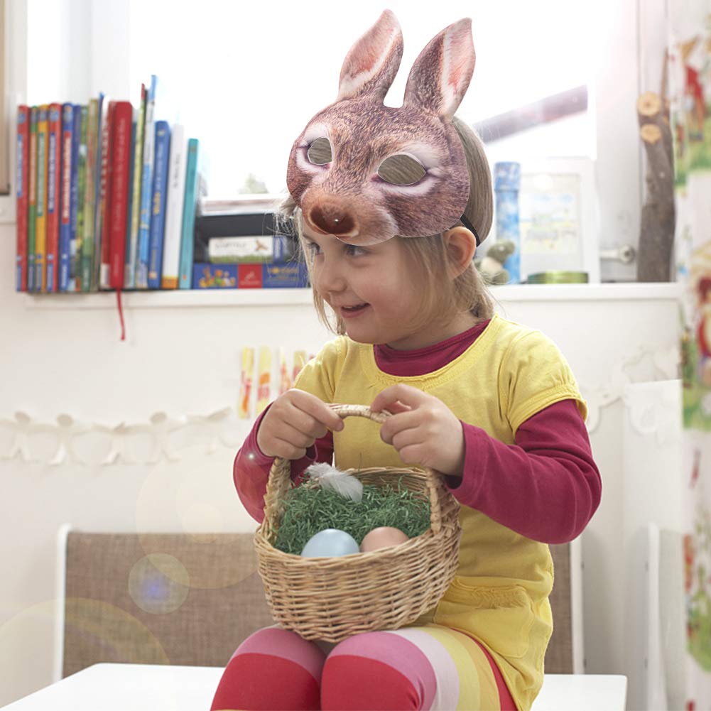 LoveInUSA Easter Bunny Half Mask Animal Adult Costume