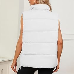 Century Star White Puffer Vest for Women's