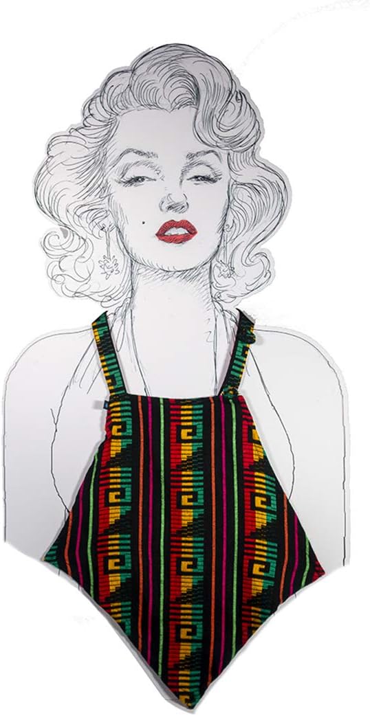 Food Firewall Adult Dining Bib/Mini-Apron-Top Clothing Protectors - Black Greco La Chula