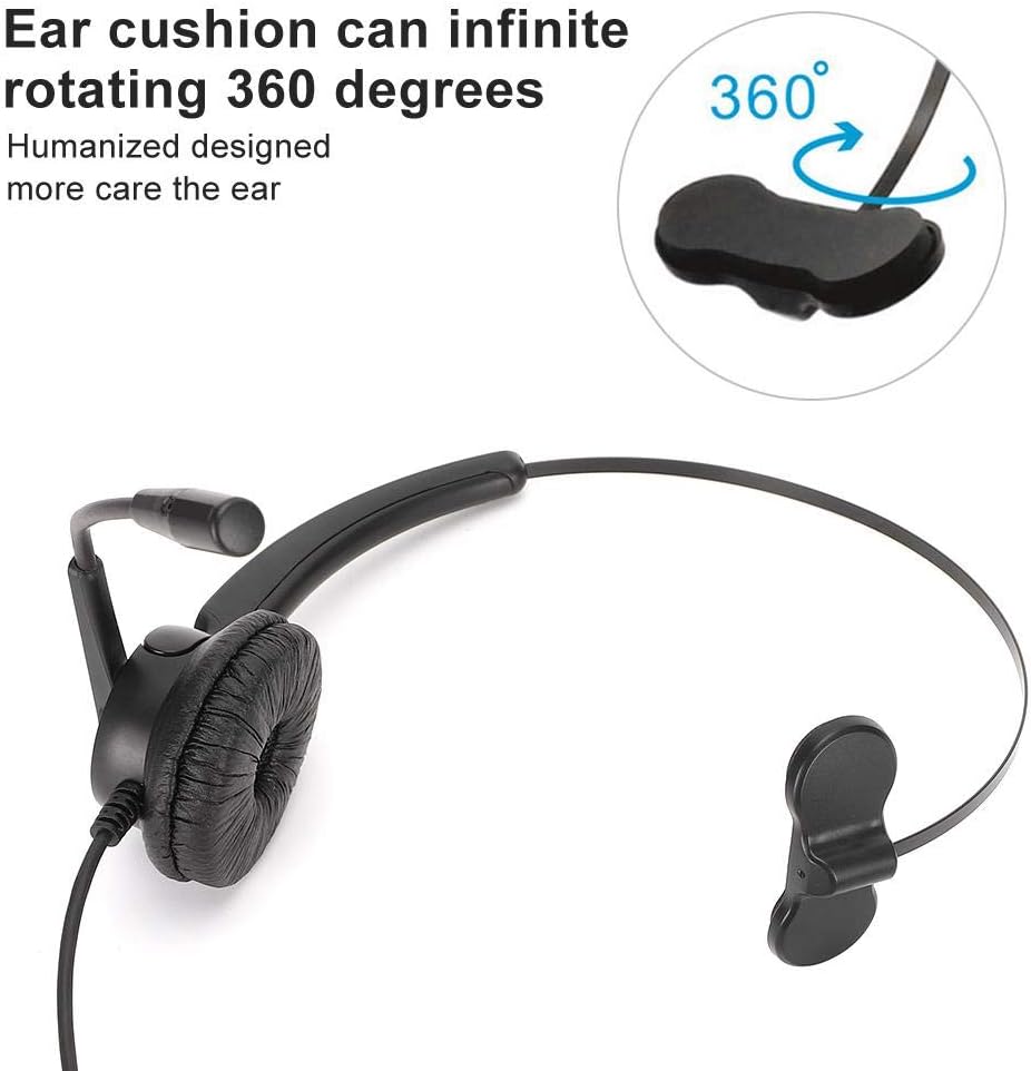 Archuu H500VA Crystal Head Call Center Headset Monaural Call Center