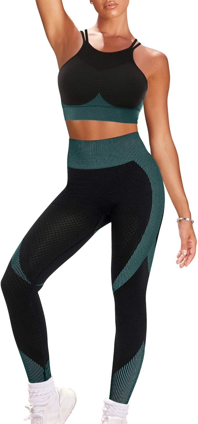 two piece exercise outfit