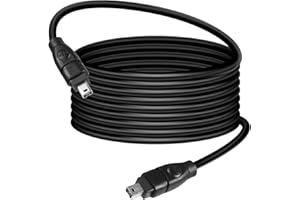 HATMINI 6FT Firewire 400 Cable,IEEE 1394 Firewire 4 Pin Male to 4 Pin Male Adapter Cable Firewire DV Cable for Printer, PC, S