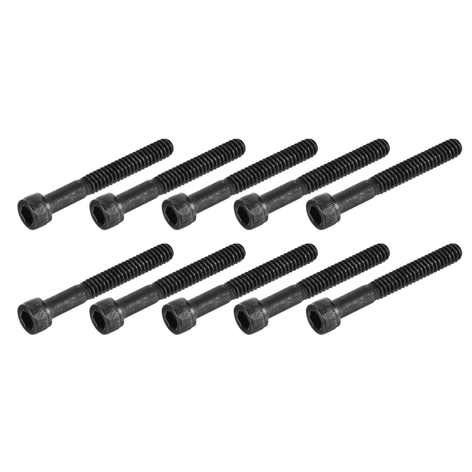 METALLIXITY Hex Socket Bolts (#10-24x1-1/2") 50pcs, 12.9 Grade Alloy Steel Hex Socket Drive Screw - for Furniture Screws Connector Bolt, Black — image 1