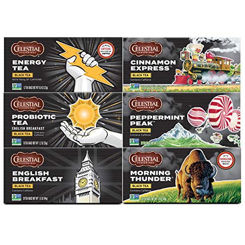 Celestial Seasonings Black Tea Variety Pack, Cinnamon Express, Energy