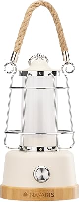 Navaris Rechargeable Camping Lantern Power Bank Dimmable White Portable Outdoor view 7