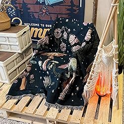 Hopstar Mushroom Butterfly Throw Blanket Moon