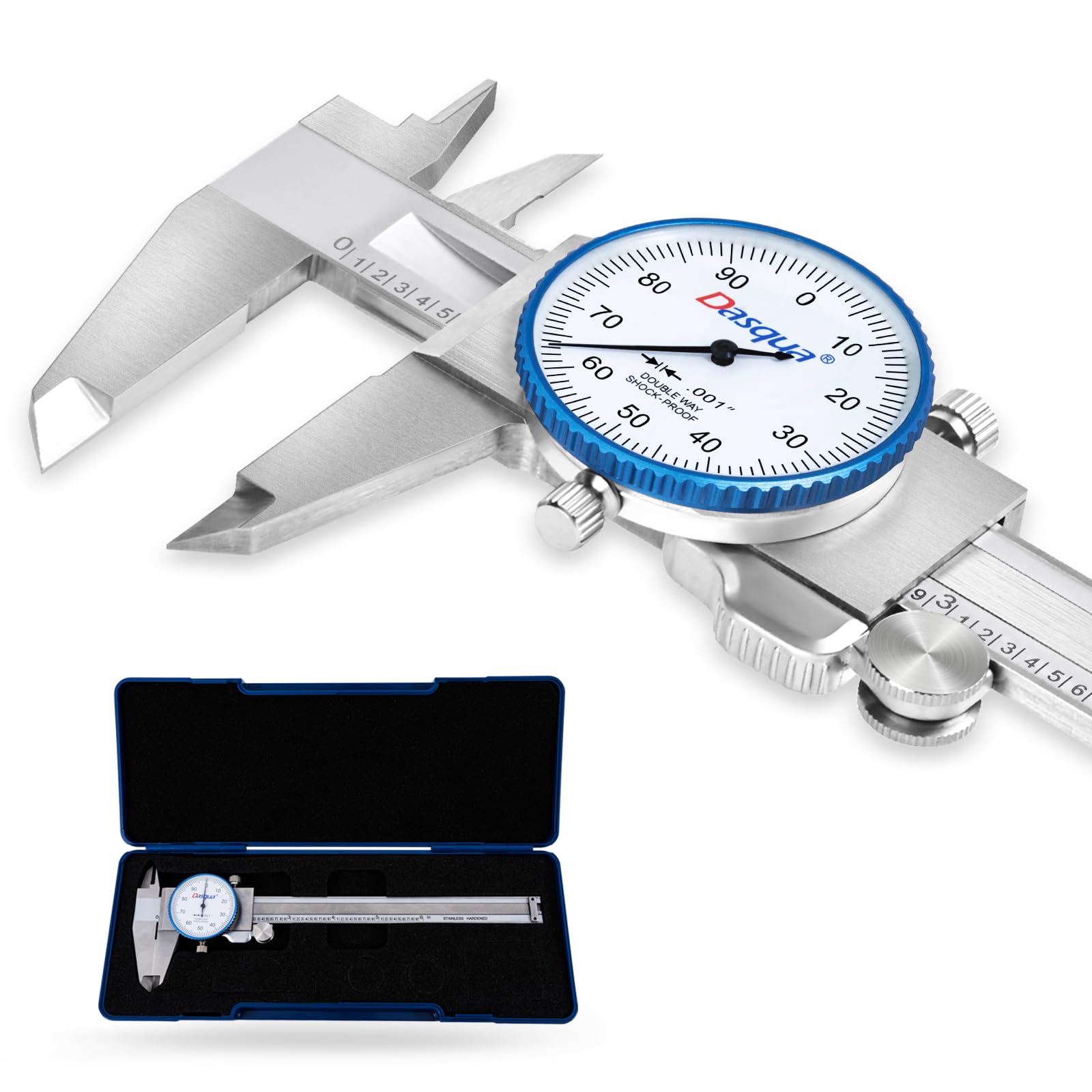 Photo 1 of Dasqua Dial Caliper 6 inch Measuring Tool,Professional High Precision Caliper,Double Shock-Proof for Machinists,Laboratory,Accuracy ±0.001"