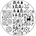 BORN PRETTY Nail Art Stamping Plate Christmas Tree Jingle Bell Deer Manicure Nail Art Print Image Plate BP-187