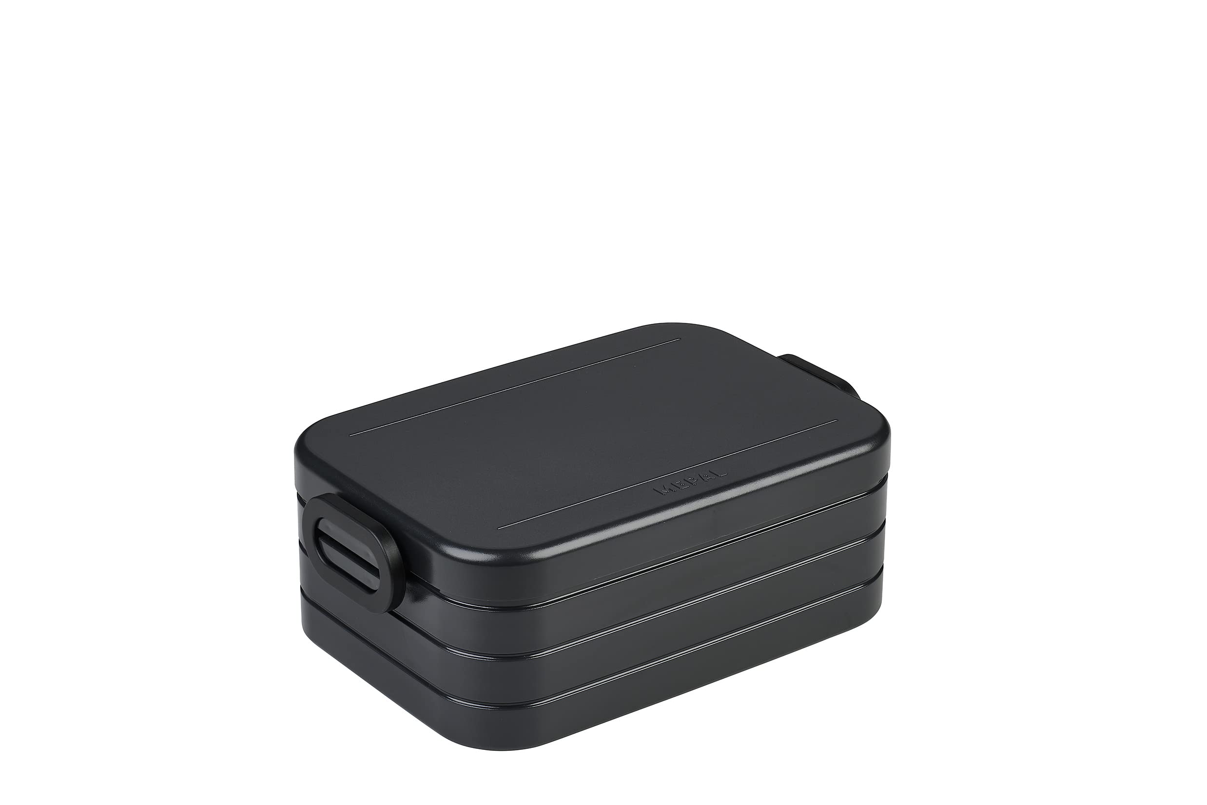 Mepal – Lunch Box Take a Break Midi – Lunch Box To Go - For 2 Sandwiches or 4 Slices of Bread – Suitable for the Dishwasher - 900 ml - Nordic Black