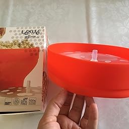 Lékué Recipiente para cocinar Palomitas, Rojo, 20 cm: Amazon.es: Hogar