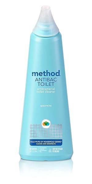 METHOD ANTIBACTERIAL TOILET BOWL CLEANER, SPEARMINT, KILLS 99.9% OF HOUSEHOLD GERMS, 24 FL OZ