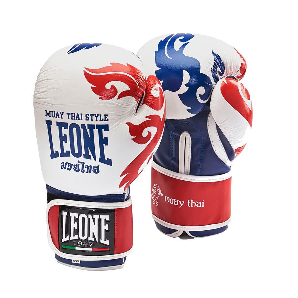 LEONE 1947 Muay Thai Gloves, White, 10 oz