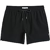 maamgic Mens Swim Trunks 5" Quick Dry Beach Shorts Stretch Swimming Trunks Shorts with Mesh Lining Zip Pockets