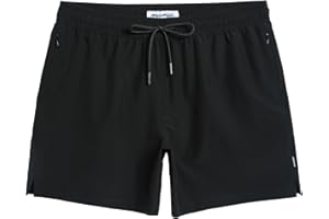maamgic Mens Swim Trunks 5" Quick Dry Beach Shorts Stretch Swimming Trunks Shorts with Mesh Lining Zip Pockets