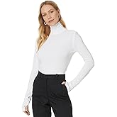 Norma Kamali Womens Slim Fit Long Sleeve Turtle Top