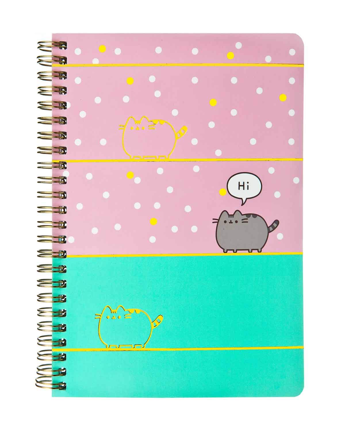 Undercover PUSH0597 - A5 Spiral Bound Notepad in Trendy Pusheen Design, Lined, Approx. 21 x 16 x 2 cm, for Use at Home, Office, School and on the Go