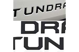 Tailgate Insert Letters Compatible with Tundra 2022 2023 2024 3D Raised Emblem Decals with Strong 3-M Adhesive Matte Black
