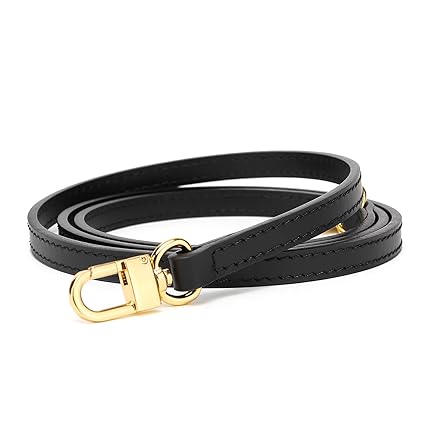 Coated Black Leather Cross Body Strap For Louis Vuitton Epi Bags