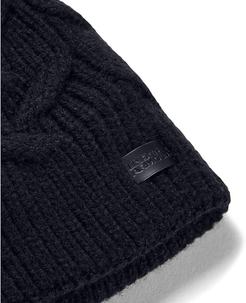 Under Armour Women's Around Town Beanie, Black (001)/Black, One Size Fits All : Clothing