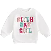 Toddler Fall Outfit Birthday Girl Print Sweatshirt Top Crewneck Pullovers Shirt Little Princess Birthday Clothes