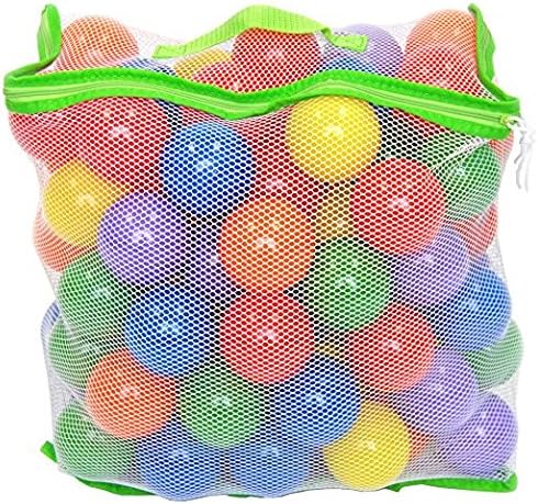 100 Wonder Playball Non-Toxic Crush Proof Quality Balls w/ Mesh Tote
