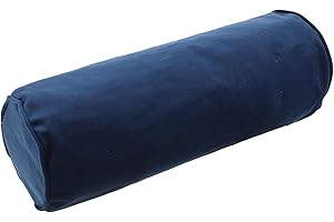 ELEOUTI Velvet Round Neck Roll Pillow Cover with Zipper, Cylindrical Bolster Cushion Case 15x40cm, Modern