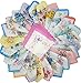 CoCoUSM Womens Vintage Floral Print Cotton handkerchiefs Bulk