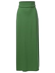 Basic Foldable High Waist Floor Length Maxi Skirts