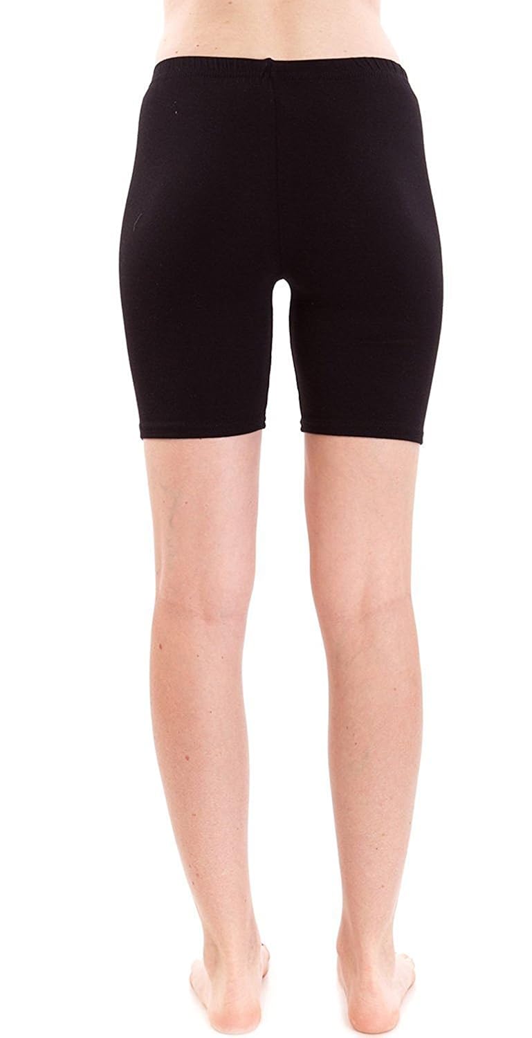 bodyform women's interlock cotton black cycling shorts