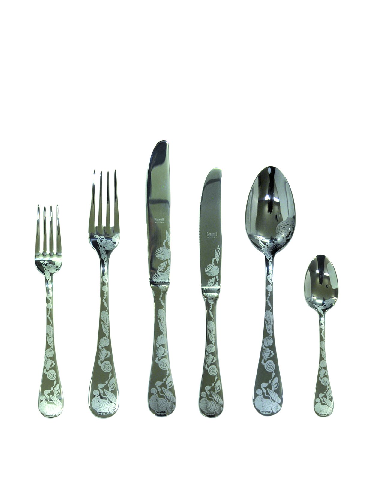 MEPRA Venere Oro Nero Cutlery Set, Set of 36