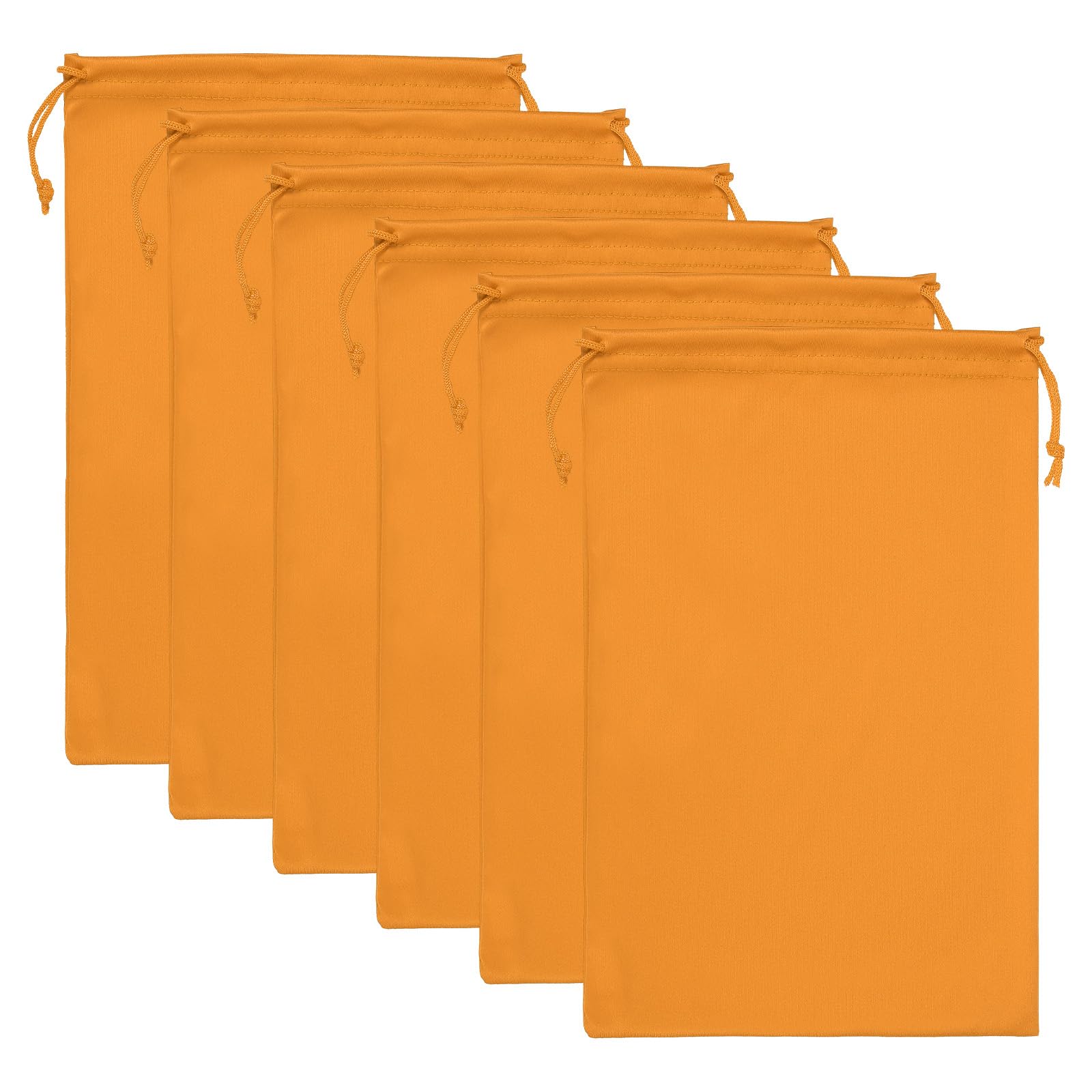 PATIKIL Ski Goggle Bag, 6 Pack Soft Microfiber Snow Goggles Protective Storage Case Sleeve Drawstring Pouch for Camera Lenses, Sunglasses, Eyeglasses, Orange