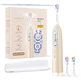 Soocas NEOS II Ultra – Electric Toothbrush with Water Flosser Combo, 3-in-1: Flosses, Vibrates and Oscillates, Flossing Toothbrush for Adults, Cordless Water Flosser for Travel, Champagne Gold