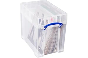 REALLY USEFUL BOX Really Useful Plastic Storage Box 19 Litre with XL Lid Clear