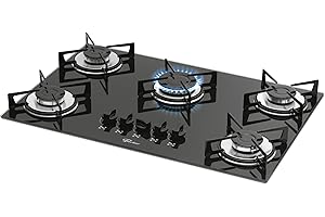 FISCHER COOKTOP À GÁS 5 BOCAS MESA VIDRO PRETA BIVOLT 1642-6985