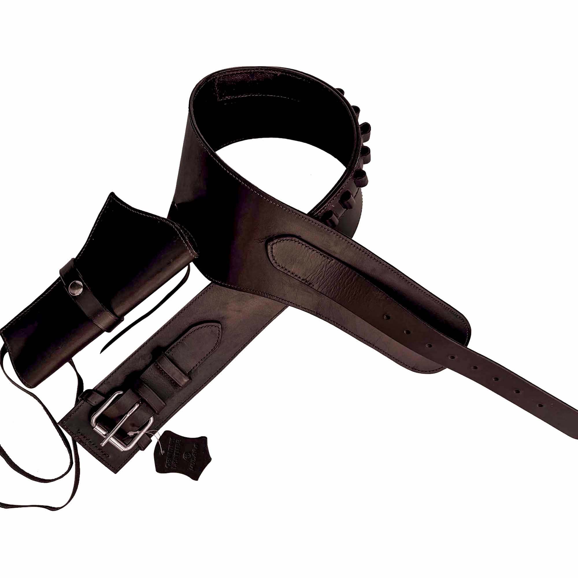 Hulara Full Grain Buff Leather 22 Caliber Plain Western Holster for Heritage Rough Rider 22 Revolver