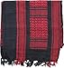 Army Universe Military Shemagh Arab Tactical Desert Keffiyeh Scarf, 100% Cotton Lightweight Head Wrap Cover (Black & Red)