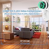 miSafes 1080p HD Day Night Vision Mini Smart Wireless Wifi Indoor Home Security Surveillance Nanny Camera Two-Way Audio Motion Alerts Remote View Cam Easy Bluetooth Connection 304 White