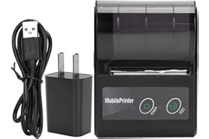 Portable Thermal Receipt Printer, Mini Label Machine Compact Thermal Ticket Printer for Home Taxi Bill Printing Office(Transp