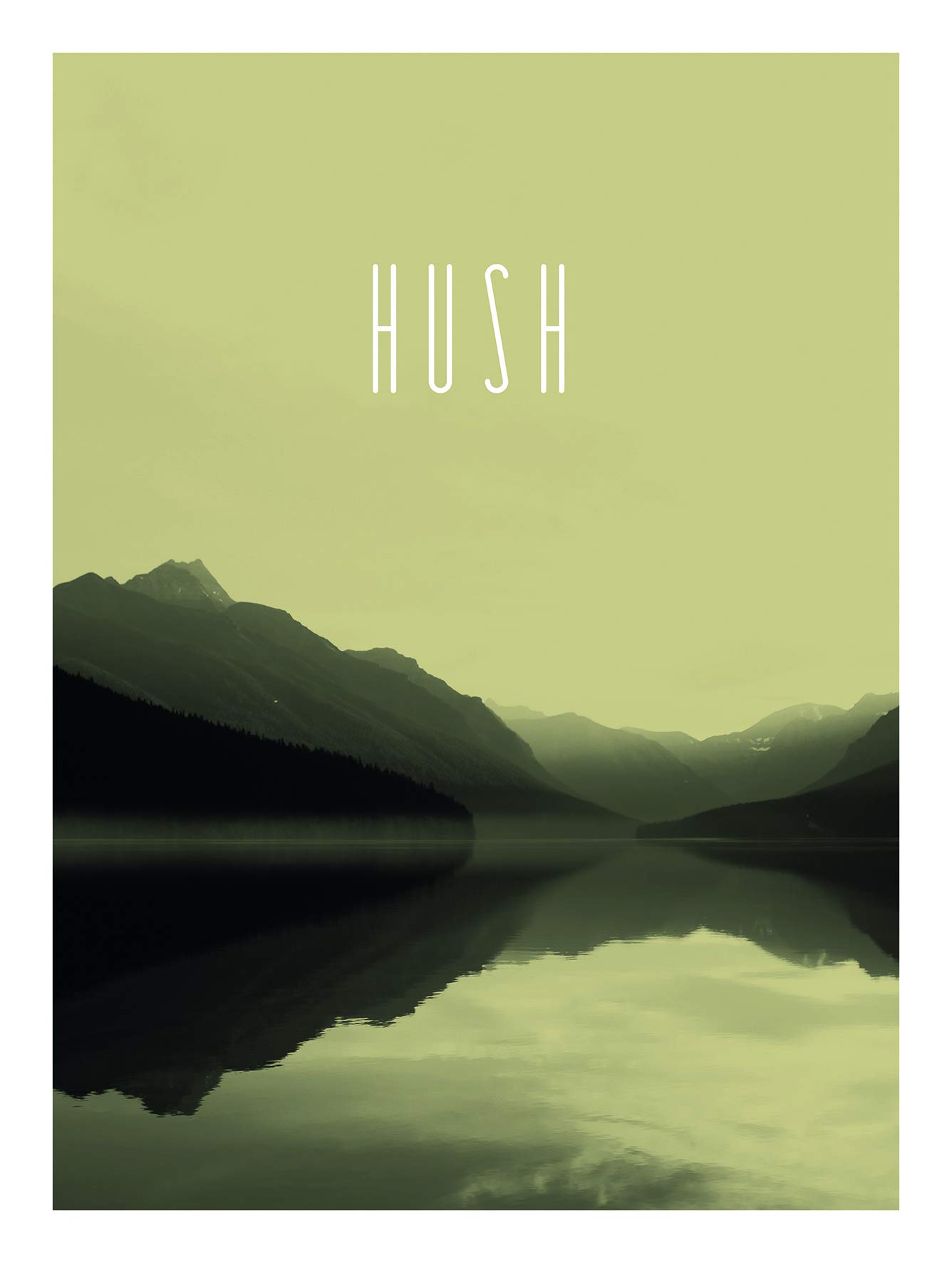 Komar Wall Picture | Word Lake Hush Sand | Poster Picture Living Room Bedroom Decoration Art Print | No Frame | P088B-30x40 | Size: 30x40cm (Width x Height)