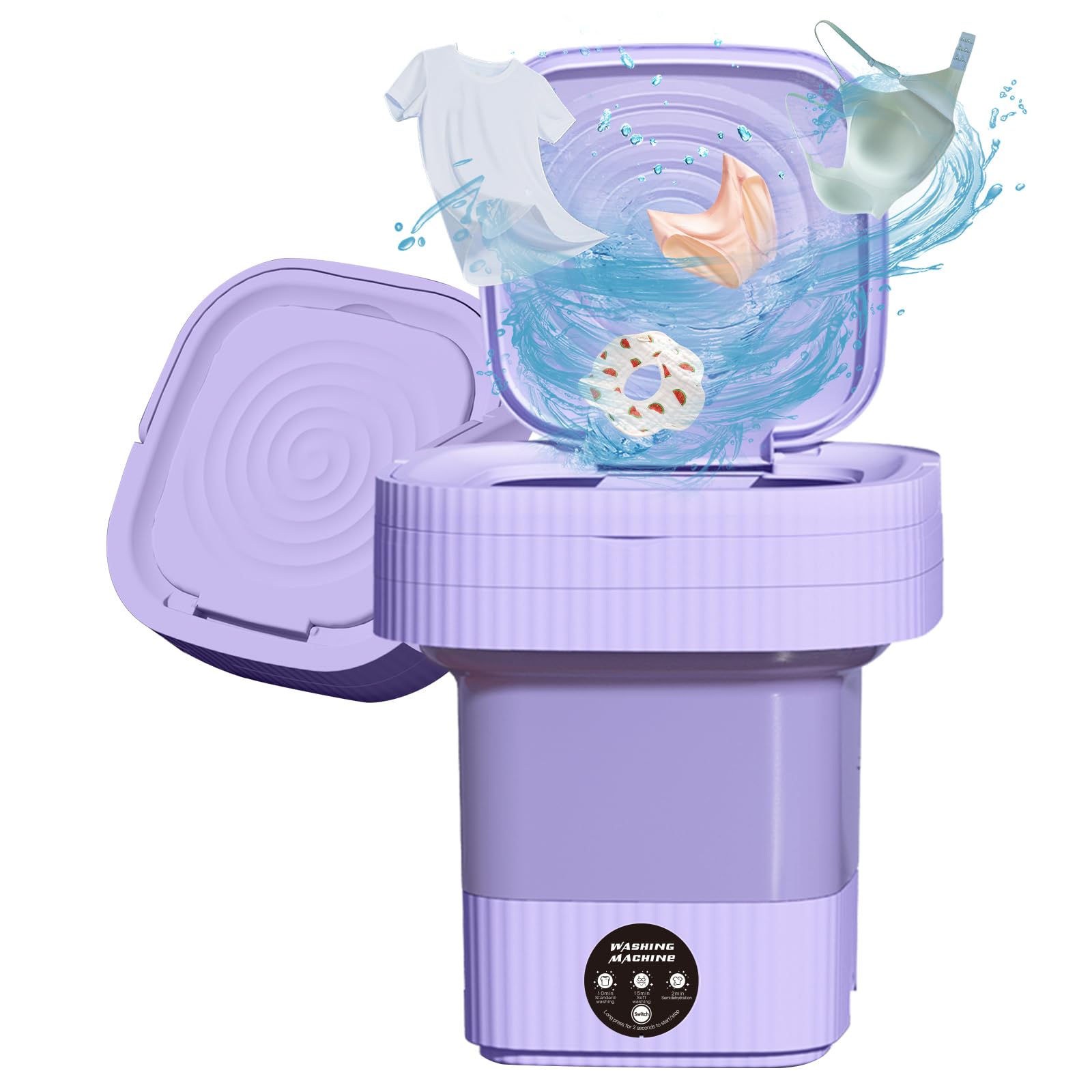 Photo 1 of Portable Washing Machine,10L Folding Mini Washer with 3 Modes Deep Cleaning of underwear,baby clothes,Foldable Washing Machine for Apartments,Dorm,Camping,RV,Travel Laundry green